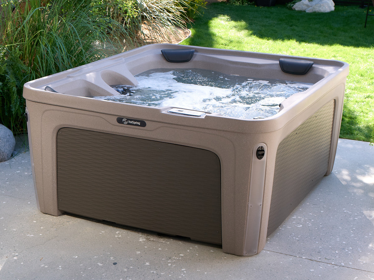 Azure Hot Tub from the Freeflow Collection in Sand and Diamond Weave, Greenery