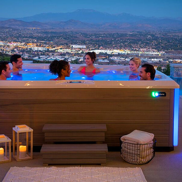 Limelight Spa Hot Tub at Night