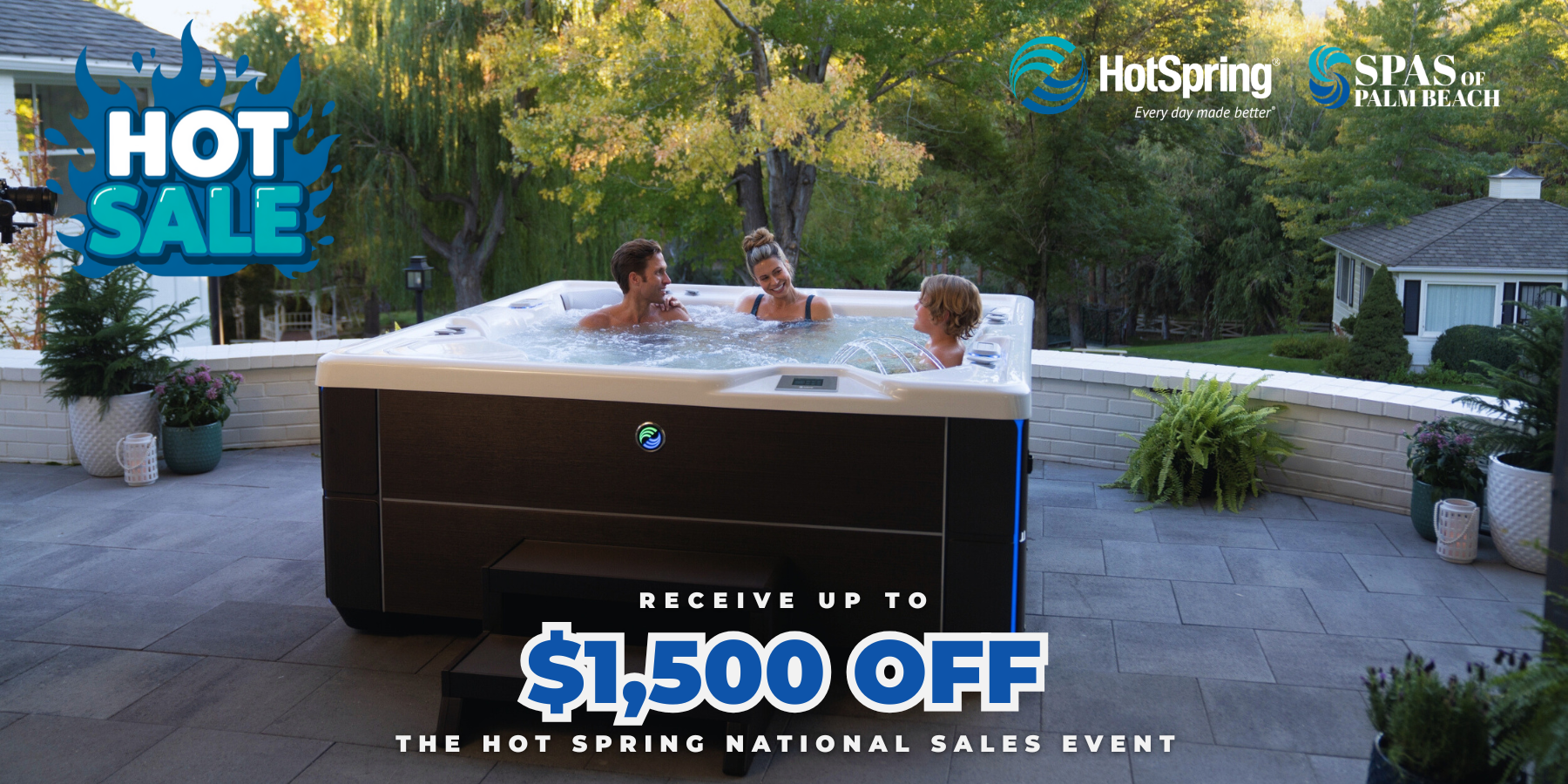 Family Soaking In Aria Highlife Collection Hot Tub, Java Alpine White, Hot Spring Hot Tub, $1,500 Off The Hot Spring National Sales Event